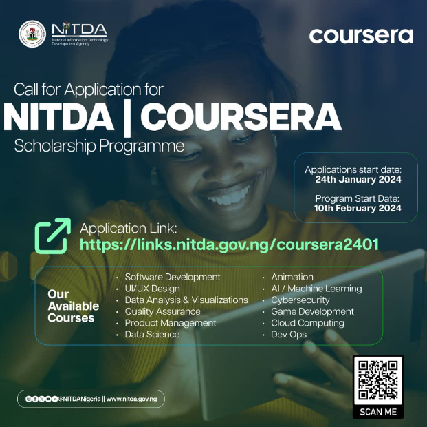 NITDA Coursera Scholarship Programme 2024